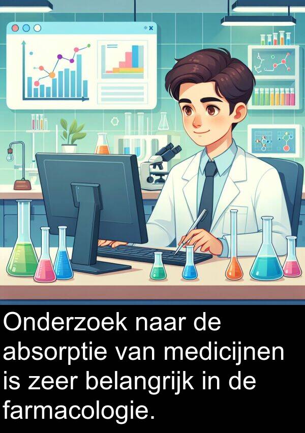 farmacologie: Onderzoek naar de absorptie van medicijnen is zeer belangrijk in de farmacologie.