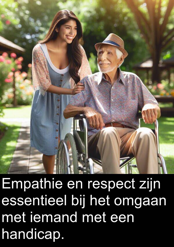 handicap: Empathie en respect zijn essentieel bij het omgaan met iemand met een handicap.