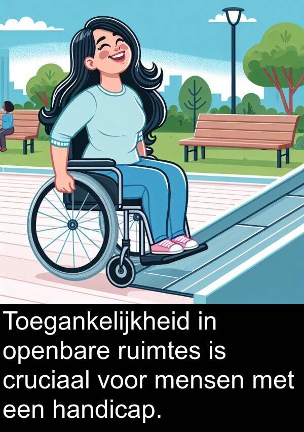 handicap: Toegankelijkheid in openbare ruimtes is cruciaal voor mensen met een handicap.