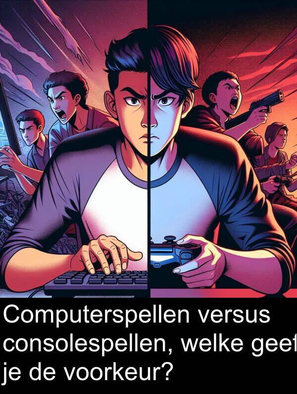 geef: Computerspellen versus consolespellen, welke geef je de voorkeur?