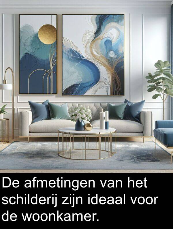 ideaal: De afmetingen van het schilderij zijn ideaal voor de woonkamer.