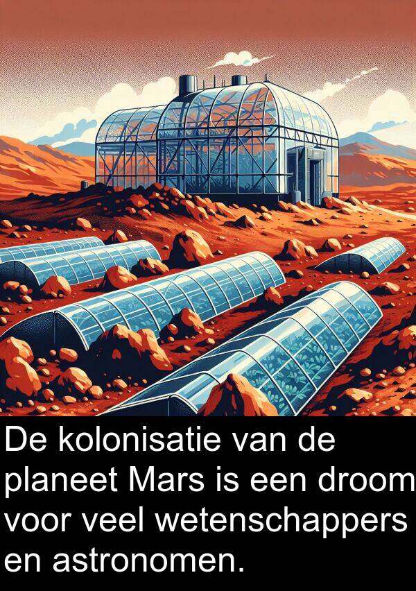 planeet: De kolonisatie van de planeet Mars is een droom voor veel wetenschappers en astronomen.