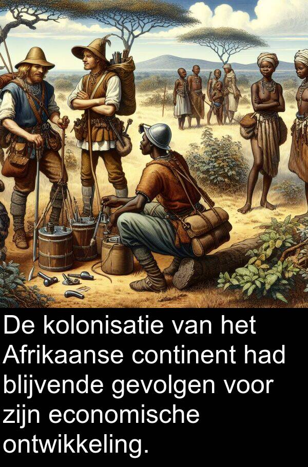 economische: De kolonisatie van het Afrikaanse continent had blijvende gevolgen voor zijn economische ontwikkeling.