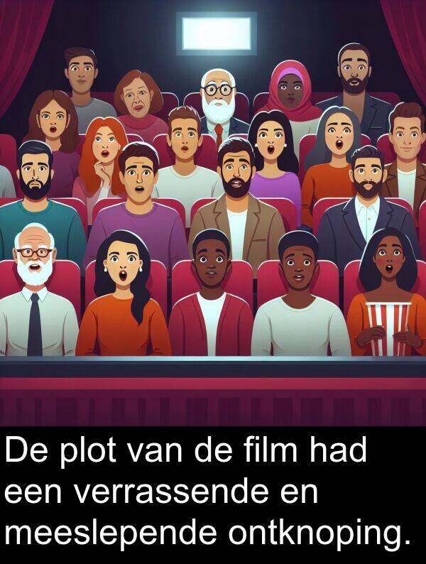 had: De plot van de film had een verrassende en meeslepende ontknoping.