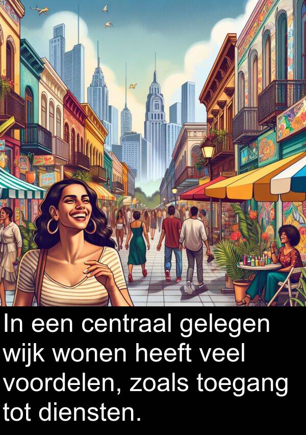 centraal: In een centraal gelegen wijk wonen heeft veel voordelen, zoals toegang tot diensten.