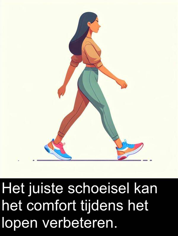 schoeisel: Het juiste schoeisel kan het comfort tijdens het lopen verbeteren.