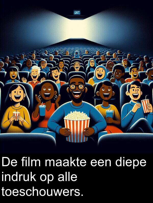 diepe: De film maakte een diepe indruk op alle toeschouwers.