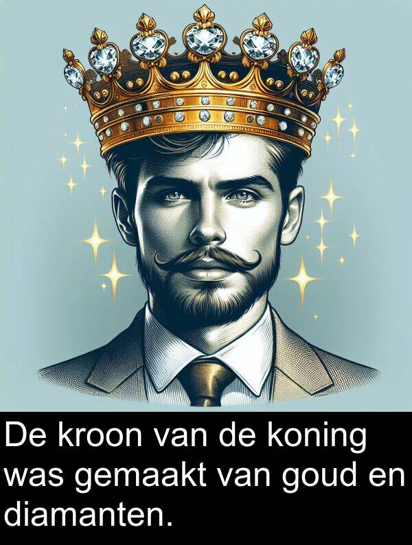 diamanten: De kroon van de koning was gemaakt van goud en diamanten.