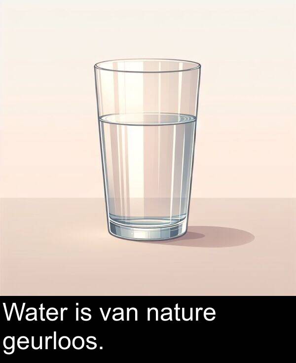 nature: Water is van nature geurloos.