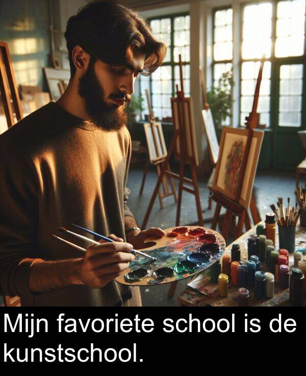 favoriete: Mijn favoriete school is de kunstschool.