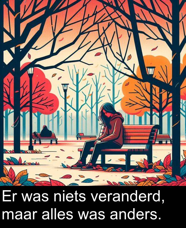 niets: Er was niets veranderd, maar alles was anders.