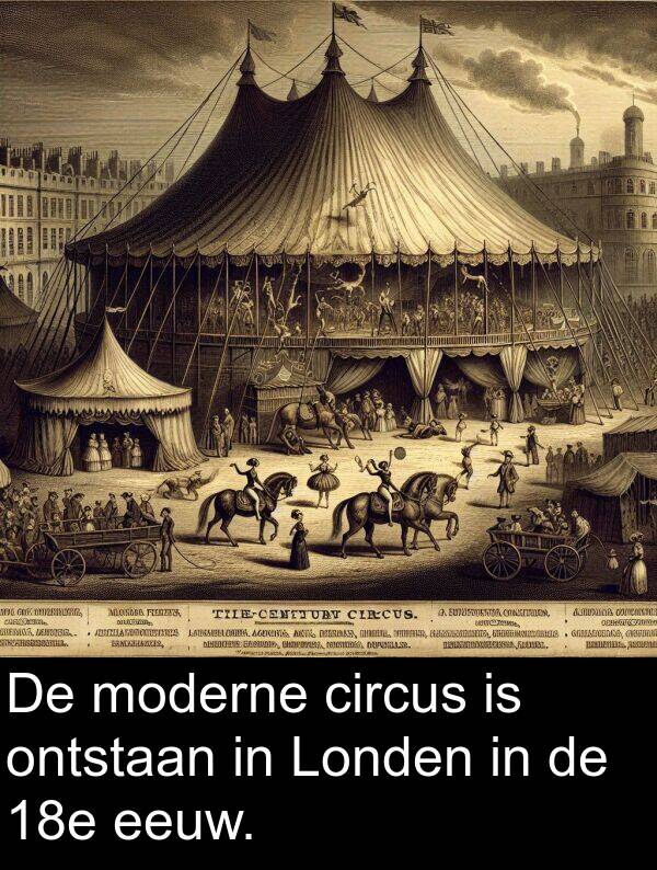 circus: De moderne circus is ontstaan in Londen in de 18e eeuw.