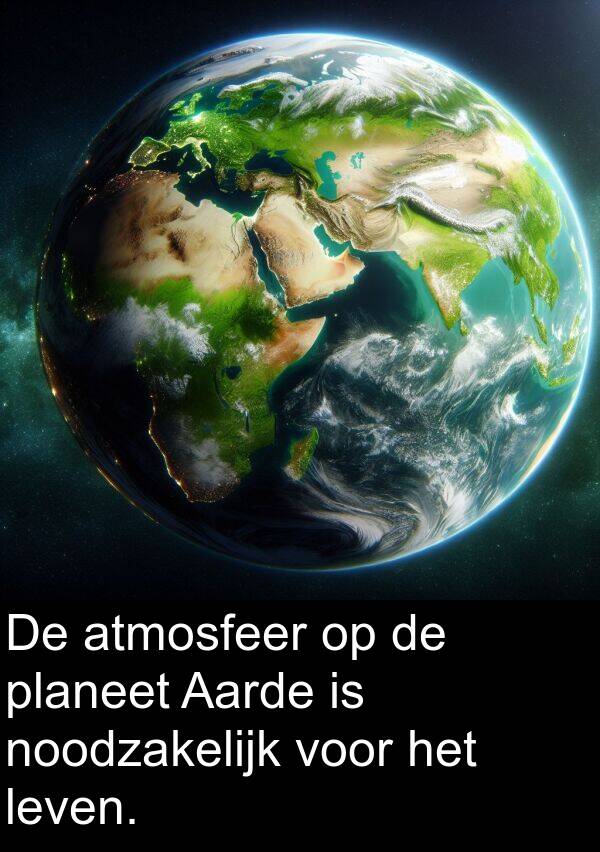 planeet: De atmosfeer op de planeet Aarde is noodzakelijk voor het leven.