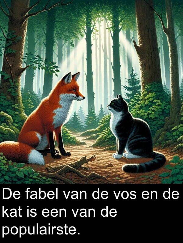 fabel: De fabel van de vos en de kat is een van de populairste.