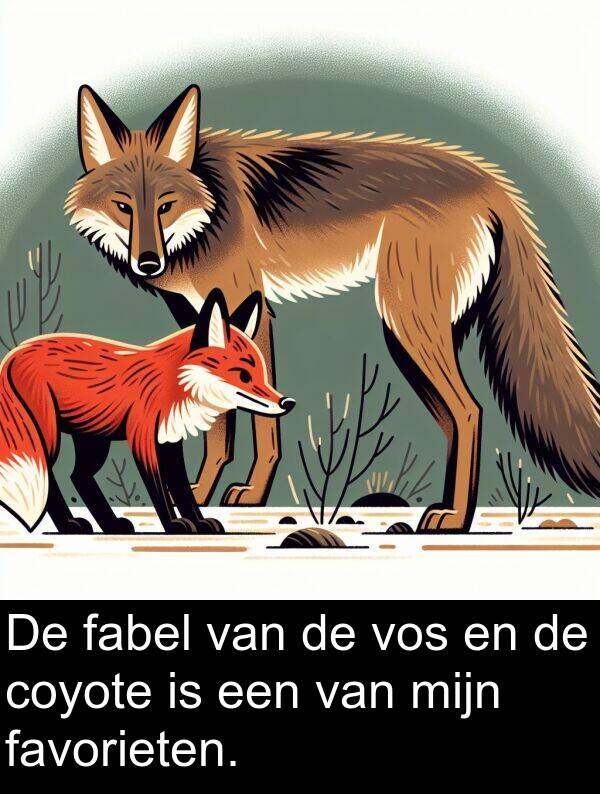 favorieten: De fabel van de vos en de coyote is een van mijn favorieten.