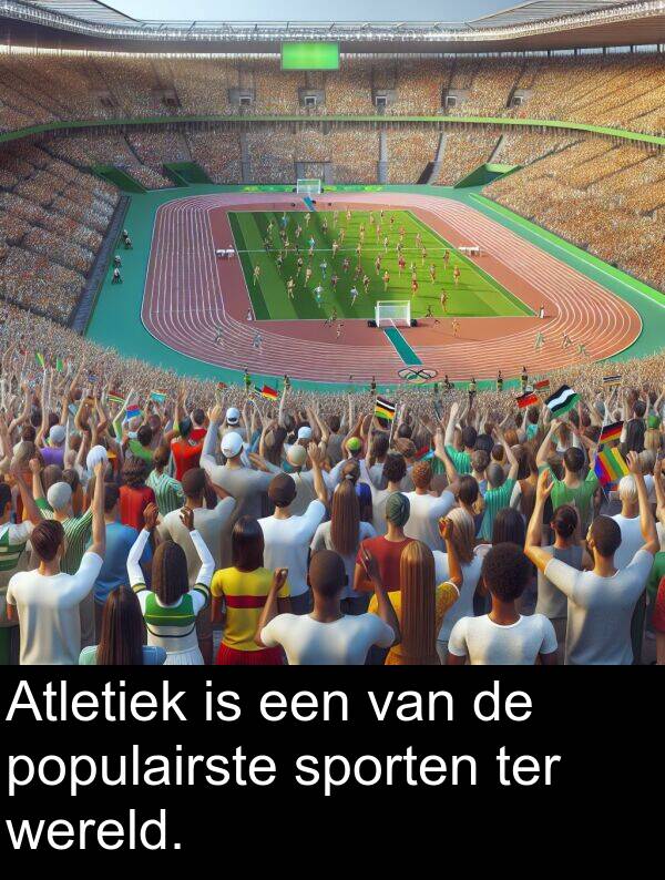 wereld: Atletiek is een van de populairste sporten ter wereld.