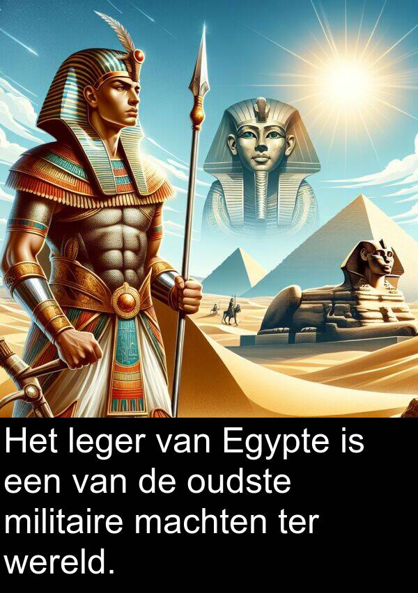 wereld: Het leger van Egypte is een van de oudste militaire machten ter wereld.