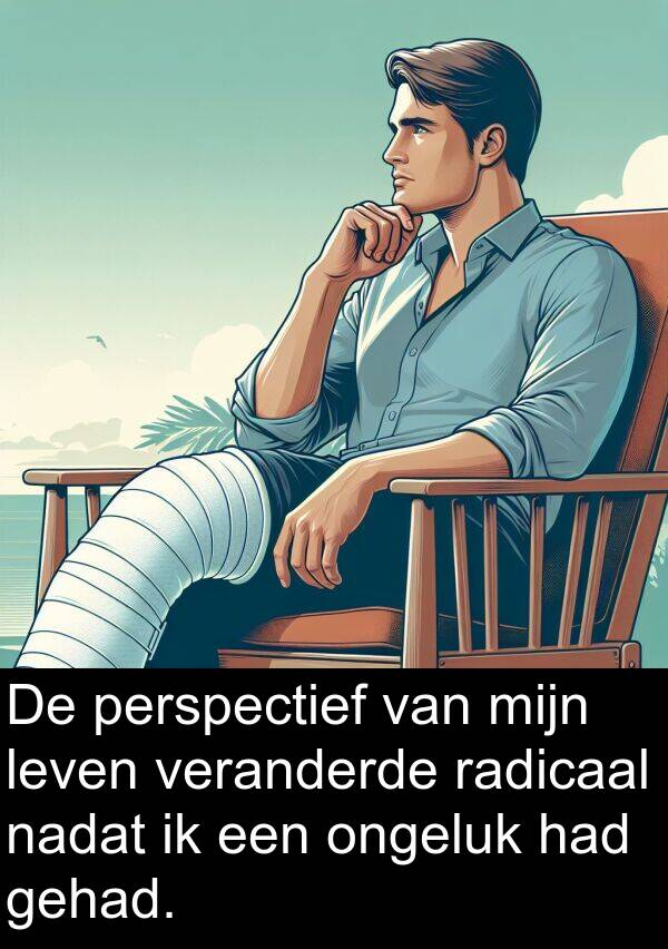 gehad: De perspectief van mijn leven veranderde radicaal nadat ik een ongeluk had gehad.