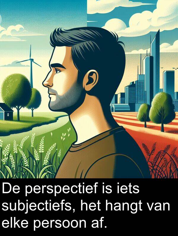 elke: De perspectief is iets subjectiefs, het hangt van elke persoon af.