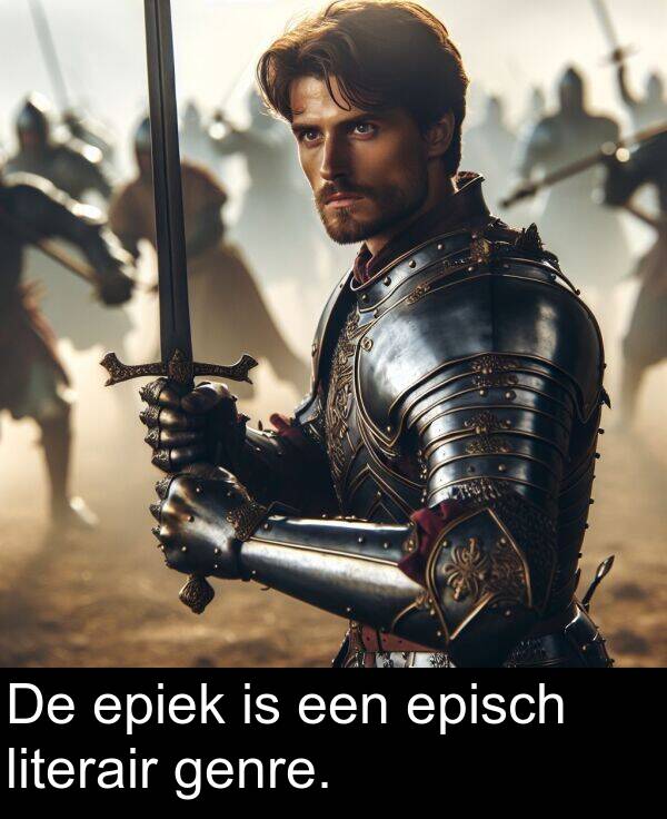 een: De epiek is een episch literair genre.