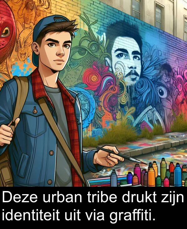 identiteit: Deze urban tribe drukt zijn identiteit uit via graffiti.