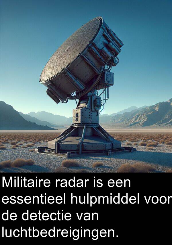 essentieel: Militaire radar is een essentieel hulpmiddel voor de detectie van luchtbedreigingen.