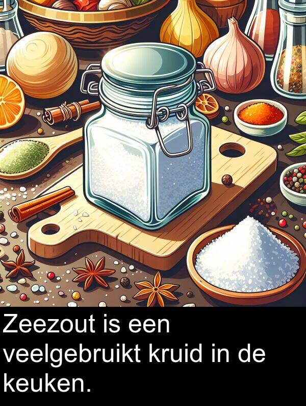 keuken: Zeezout is een veelgebruikt kruid in de keuken.