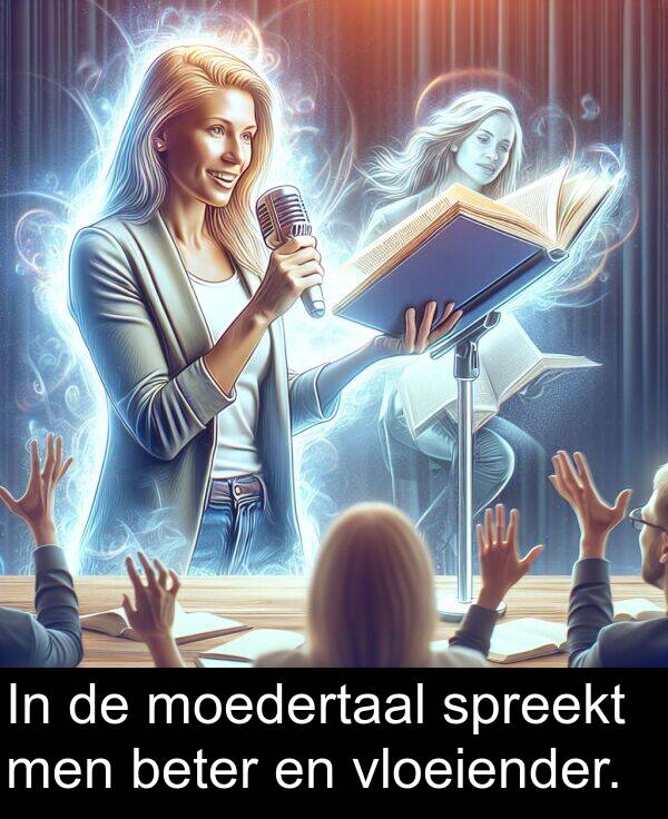 men: In de moedertaal spreekt men beter en vloeiender.