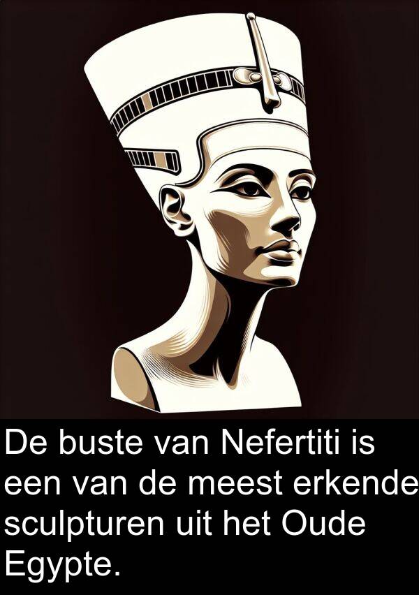 meest: De buste van Nefertiti is een van de meest erkende sculpturen uit het Oude Egypte.