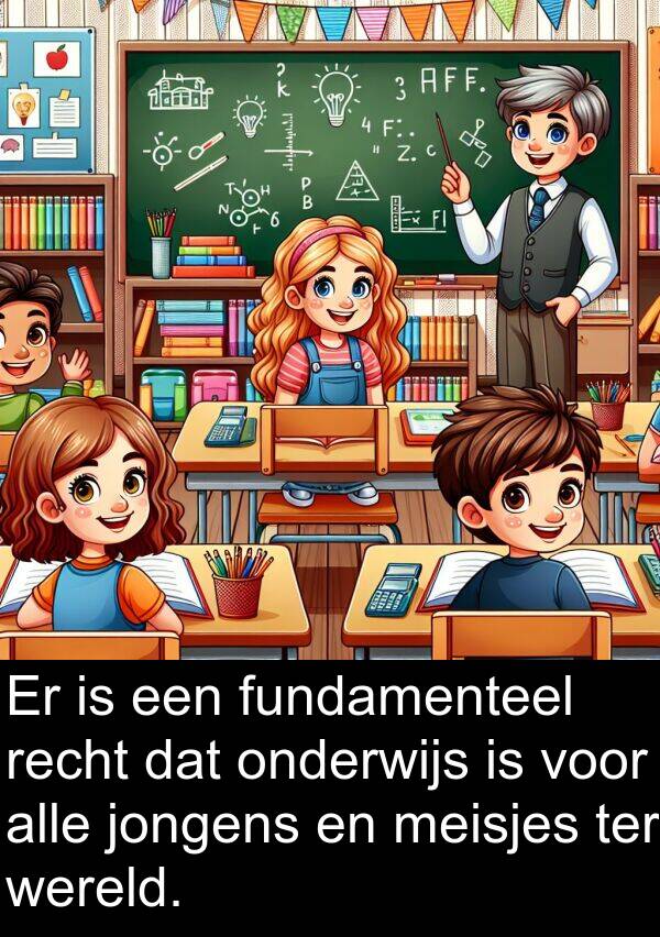 jongens: Er is een fundamenteel recht dat onderwijs is voor alle jongens en meisjes ter wereld.