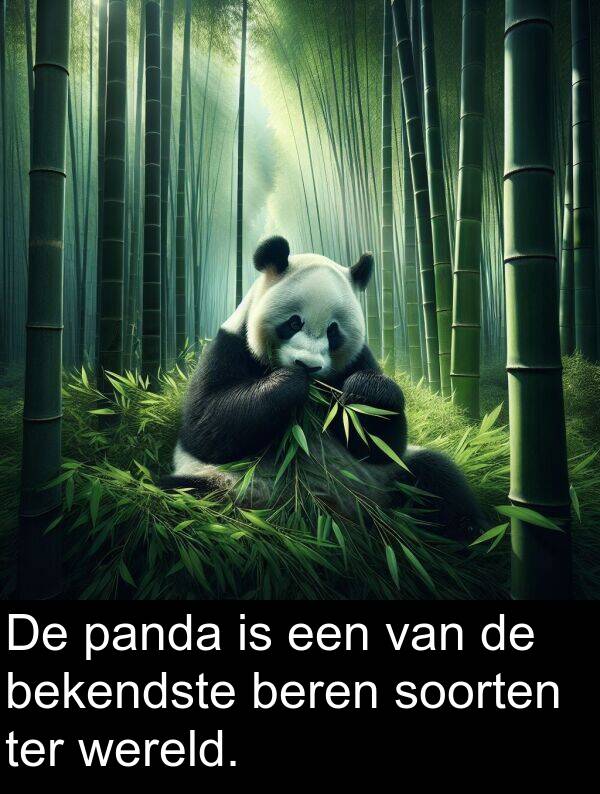 panda: De panda is een van de bekendste beren soorten ter wereld.