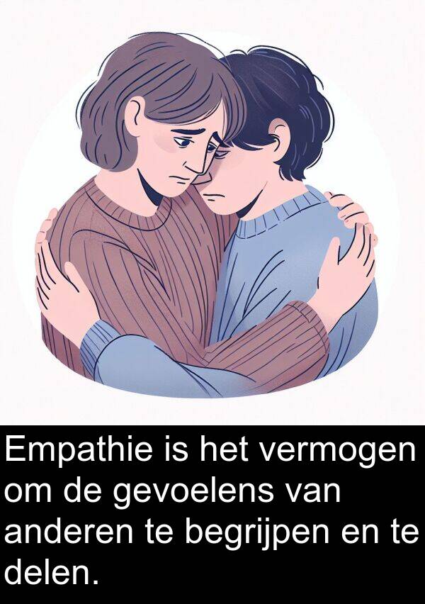 delen: Empathie is het vermogen om de gevoelens van anderen te begrijpen en te delen.