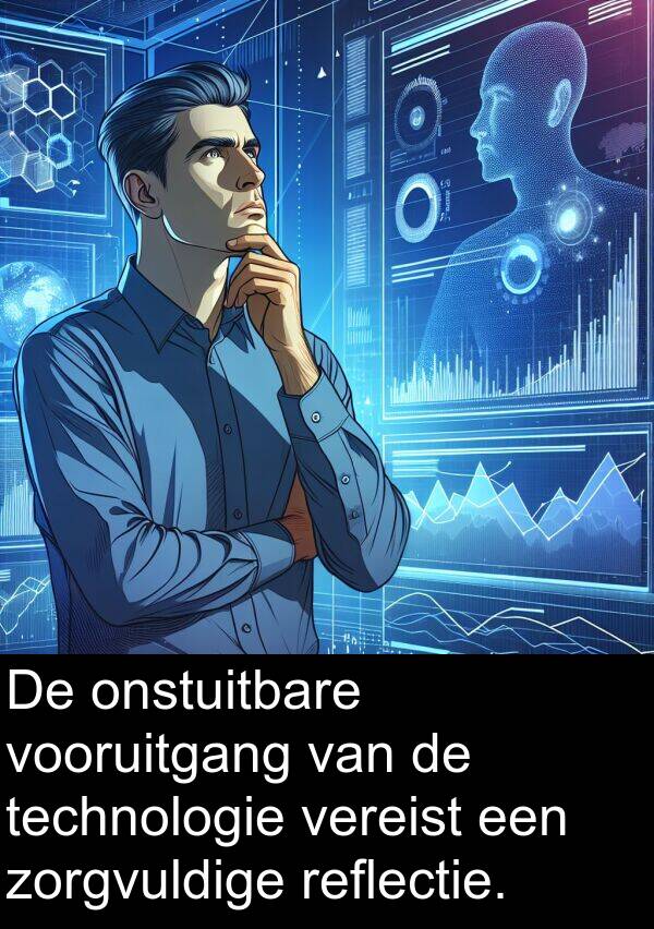 zorgvuldige: De onstuitbare vooruitgang van de technologie vereist een zorgvuldige reflectie.