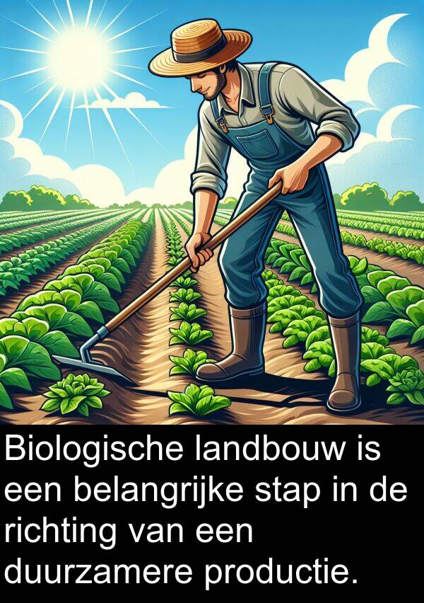 duurzamere: Biologische landbouw is een belangrijke stap in de richting van een duurzamere productie.