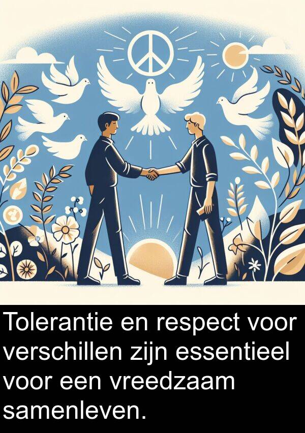 samenleven: Tolerantie en respect voor verschillen zijn essentieel voor een vreedzaam samenleven.