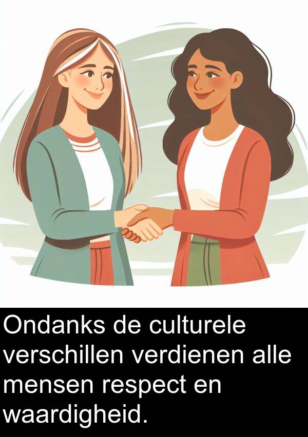 verdienen: Ondanks de culturele verschillen verdienen alle mensen respect en waardigheid.