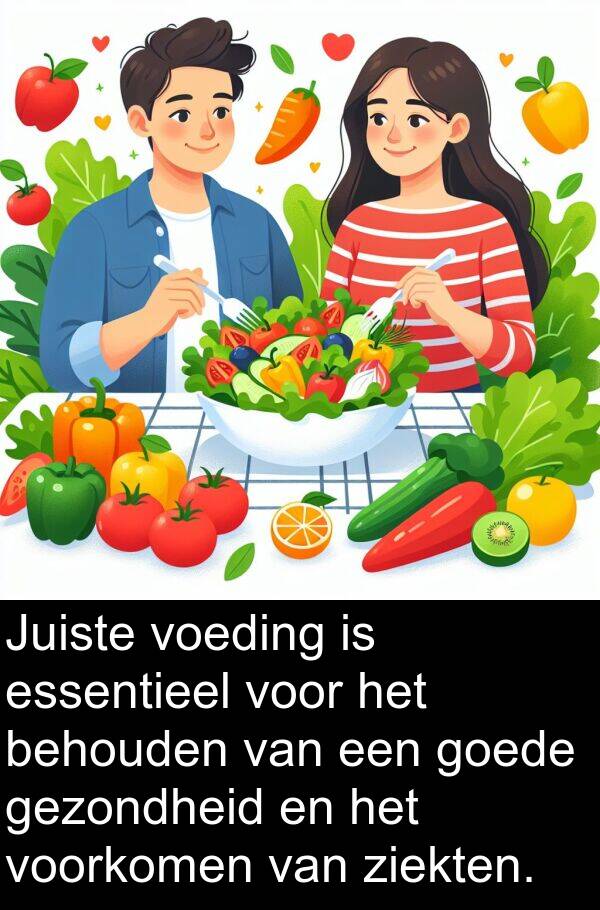 ziekten: Juiste voeding is essentieel voor het behouden van een goede gezondheid en het voorkomen van ziekten.