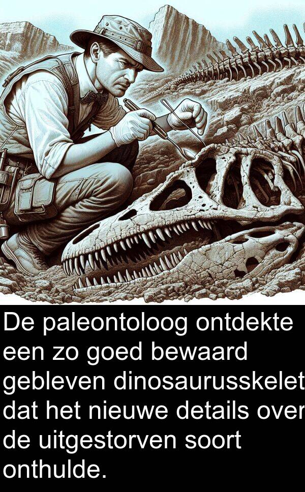 paleontoloog: De paleontoloog ontdekte een zo goed bewaard gebleven dinosaurusskelet dat het nieuwe details over de uitgestorven soort onthulde.