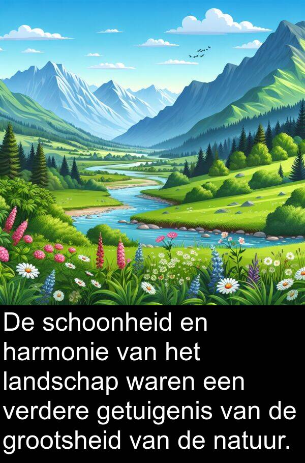 harmonie: De schoonheid en harmonie van het landschap waren een verdere getuigenis van de grootsheid van de natuur.