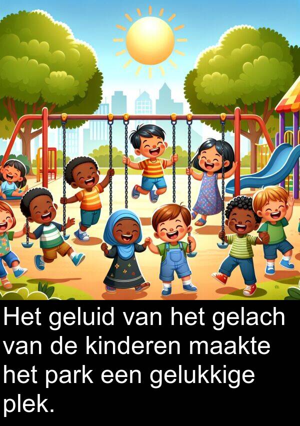 kinderen: Het geluid van het gelach van de kinderen maakte het park een gelukkige plek.