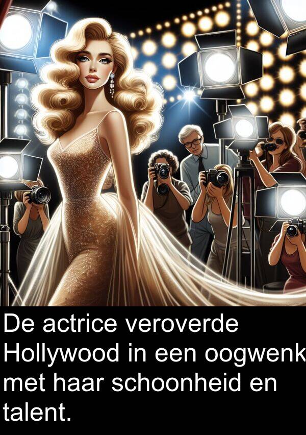 talent: De actrice veroverde Hollywood in een oogwenk met haar schoonheid en talent.