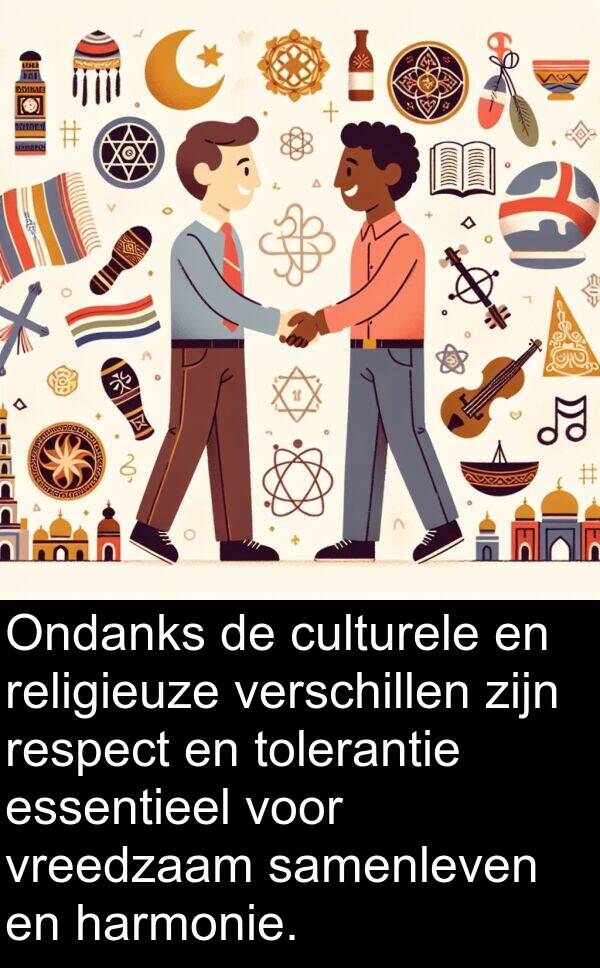 samenleven: Ondanks de culturele en religieuze verschillen zijn respect en tolerantie essentieel voor vreedzaam samenleven en harmonie.