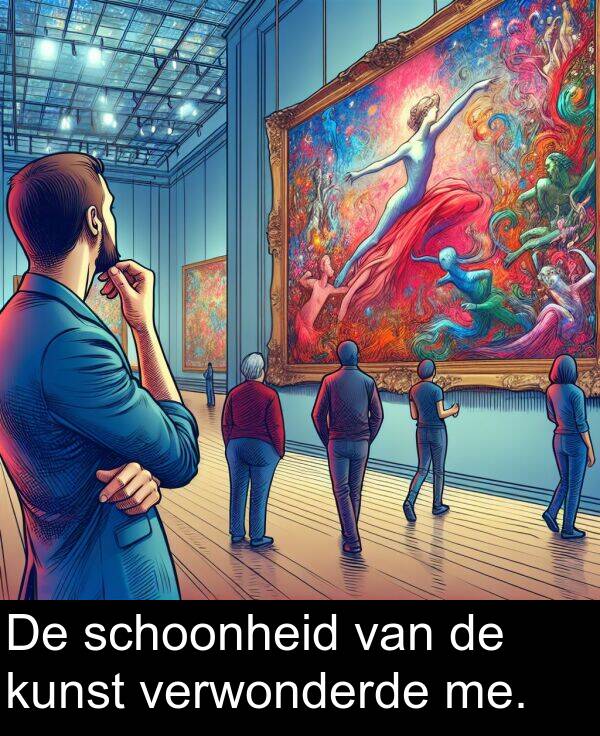 van: De schoonheid van de kunst verwonderde me.