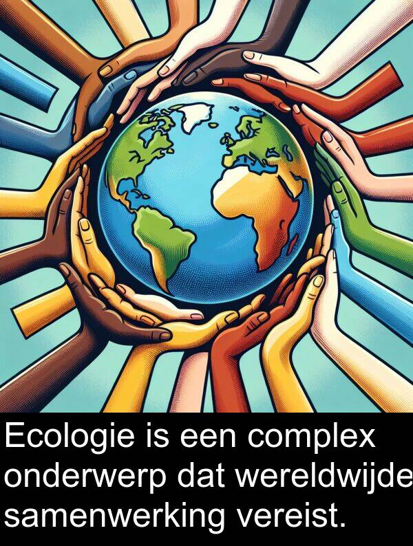 wereldwijde: Ecologie is een complex onderwerp dat wereldwijde samenwerking vereist.