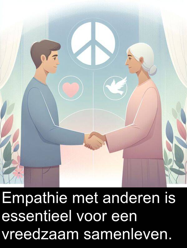 samenleven: Empathie met anderen is essentieel voor een vreedzaam samenleven.