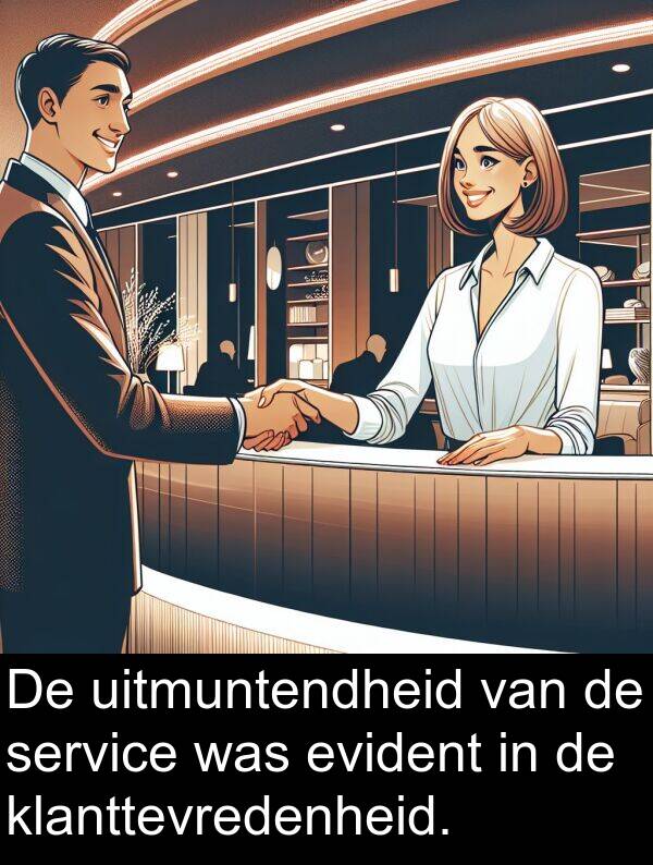 service: De uitmuntendheid van de service was evident in de klanttevredenheid.