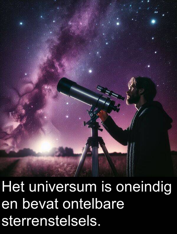 universum: Het universum is oneindig en bevat ontelbare sterrenstelsels.