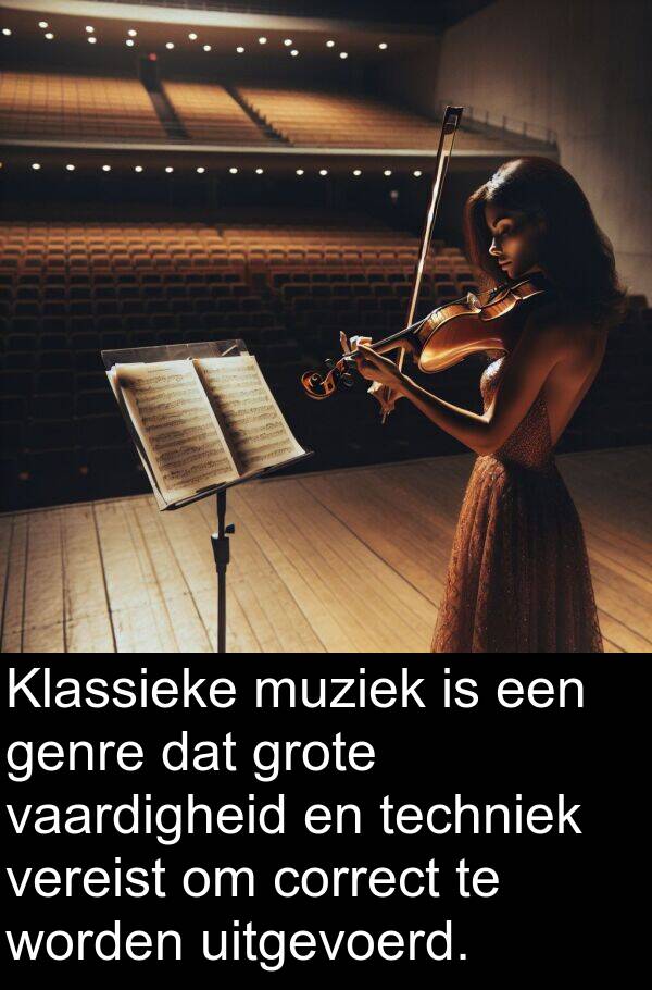 vaardigheid: Klassieke muziek is een genre dat grote vaardigheid en techniek vereist om correct te worden uitgevoerd.