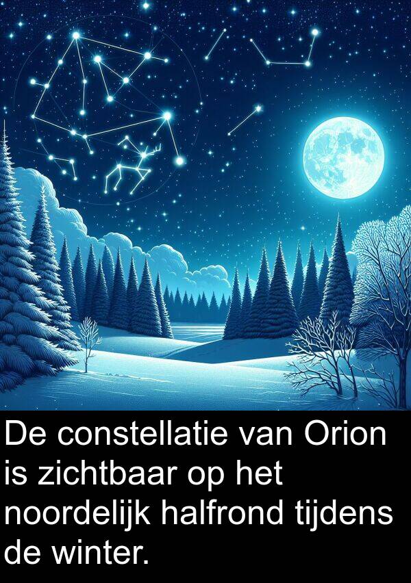 zichtbaar: De constellatie van Orion is zichtbaar op het noordelijk halfrond tijdens de winter.