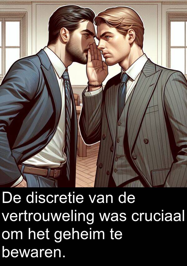 vertrouweling: De discretie van de vertrouweling was cruciaal om het geheim te bewaren.